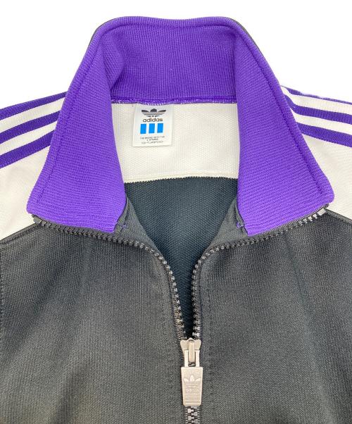 adidas（アディダス）adidas (アディダス) トラックジャケット ブラック×パープル サイズ:XOの古着・服飾アイテム
