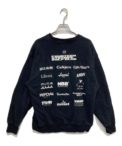FOURTEEN STRINGS GOLF CLUB（フォーティーンストリングスゴルフクラブ）FOURTEEN STRINGS GOLF CLUB (フォーティーンストリングスゴルフクラブ) プリントスウェット ブラック サイズ:XLの古着・服飾アイテム