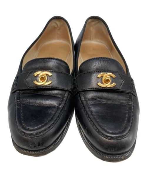 CHANEL（シャネル）CHANEL (シャネル) ココマーク ターンロック ローファー ブラック サイズ:23cmの古着・服飾アイテム