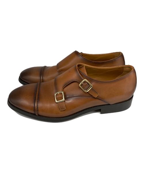 ZARA（ザラ）ZARA (ザラ) ダブルモンクストラップシューズ ブラウン サイズ:44(EU)の古着・服飾アイテム