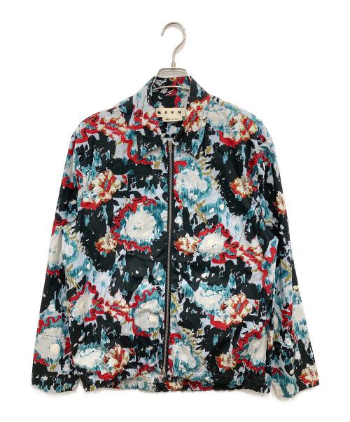 MARNI（マルニ）MARNI (マルニ) 総柄コットンジャケット ブルー サイズ:46の古着・服飾アイテム