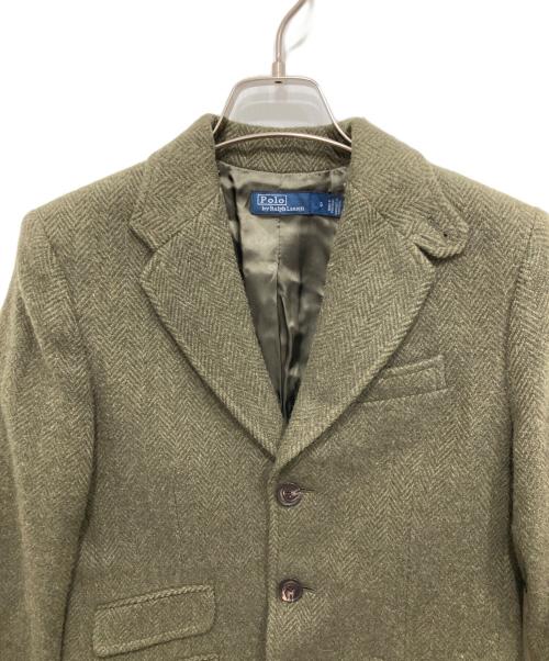 RALPH LAUREN（ラルフローレン）RALPH LAUREN (ラルフローレン) 3Bヘリンボーンジャケット グリーンの古着・服飾アイテム