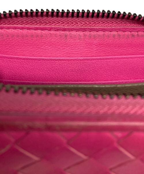 BOTTEGA VENETA（ボッテガベネタ）BOTTEGA VENETA (ボッテガベネタ) イントレチャート2つ折り財布 ピンクの古着・服飾アイテム