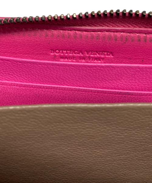 BOTTEGA VENETA（ボッテガベネタ）BOTTEGA VENETA (ボッテガベネタ) イントレチャート2つ折り財布 ピンクの古着・服飾アイテム
