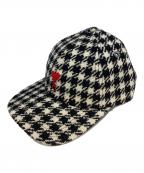 AMI PARISアミ パリス）の古着「チェックキャップ」｜ホワイト