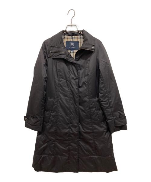 BURBERRY LONDON（バーバリーロンドン）BURBERRY LONDON (バーバリーロンドン) ベスト付ノヴァチェック中綿コート ブラック サイズ:36の古着・服飾アイテム