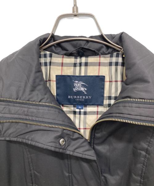 BURBERRY LONDON（バーバリーロンドン）BURBERRY LONDON (バーバリーロンドン) ベスト付ノヴァチェック中綿コート ブラック サイズ:36の古着・服飾アイテム