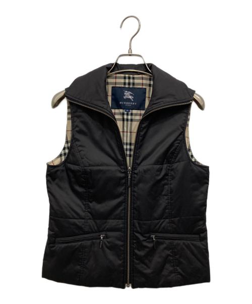 BURBERRY LONDON（バーバリーロンドン）BURBERRY LONDON (バーバリーロンドン) ベスト付ノヴァチェック中綿コート ブラック サイズ:36の古着・服飾アイテム