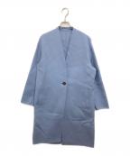 23区ニジュウサンク）の古着「ウールカシミヤリバー コート」｜スカイブルー