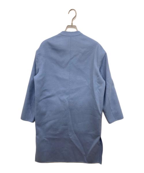 23区（ニジュウサンク）23区 (ニジュウサンク) ウールカシミヤリバー コート スカイブルー サイズ:36の古着・服飾アイテム