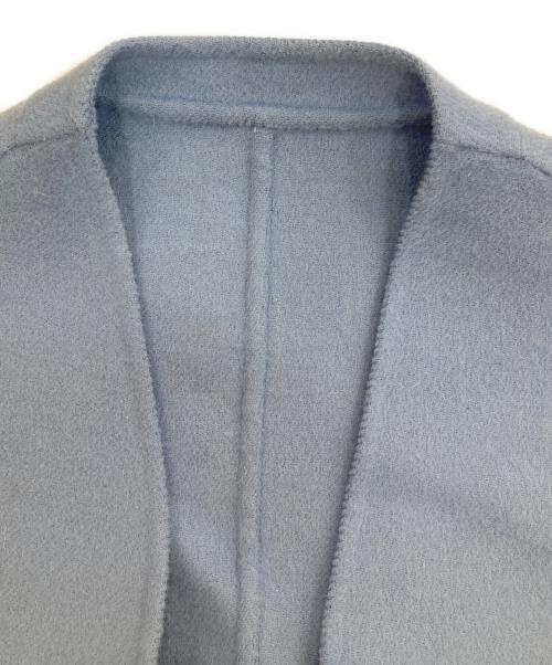 23区（ニジュウサンク）23区 (ニジュウサンク) ウールカシミヤリバー コート スカイブルー サイズ:36の古着・服飾アイテム