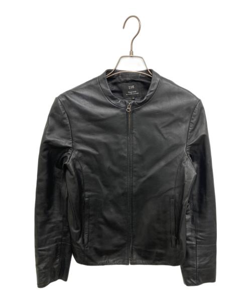 23区（ニジュウサンク）23区 (ニジュウサンク) シープレザー ライダースジャケット ブラック サイズ:38の古着・服飾アイテム