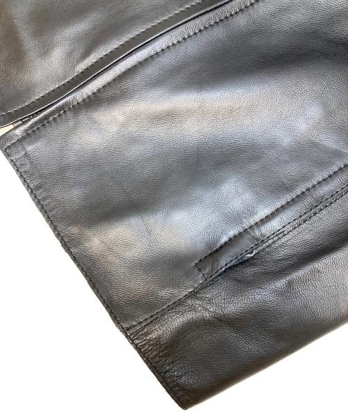 23区（ニジュウサンク）23区 (ニジュウサンク) シープレザー ライダースジャケット ブラック サイズ:38の古着・服飾アイテム