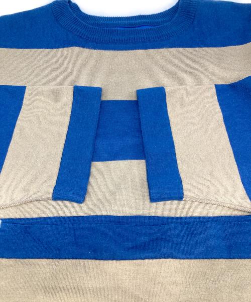 maillot（マイヨ）maillot (マイヨ) Wide Border Long-Tee ネイビー×カーキ サイズ:1の古着・服飾アイテム