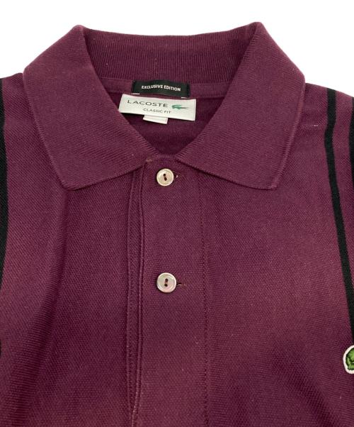 LACOSTE（ラコステ）LACOSTE (ラコステ) BEAUTY&YOUTH (ビューティーアンドユース) vainl archive (ヴァイナルアーカイブ) ポロシャツ ボルドー サイズ:Mの古着・服飾アイテム