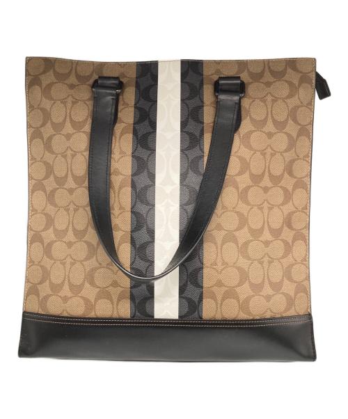 COACH（コーチ）COACH (コーチ) シグネチャー2WAYトートバッグ ベージュの古着・服飾アイテム