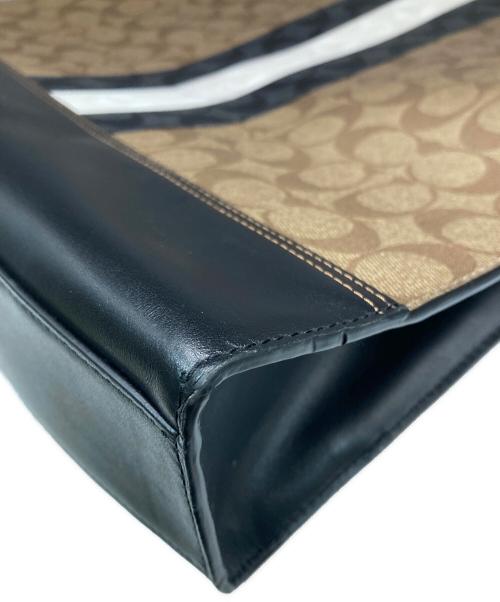 COACH（コーチ）COACH (コーチ) シグネチャー2WAYトートバッグ ベージュの古着・服飾アイテム