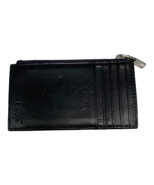 DIESEL（ディーゼル）DIESEL (ディーゼル) フラグメントケース/カードケース/コインケース ネイビー×ブラックの古着・服飾アイテム