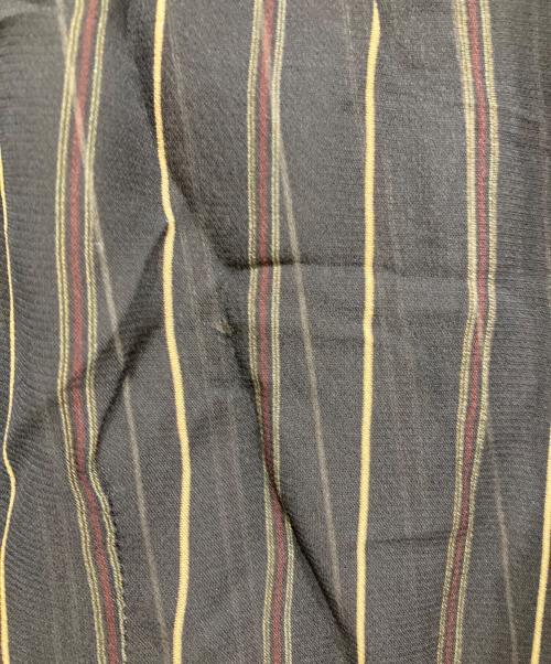 DRIES VAN NOTEN（ドリスヴァンノッテン）DRIES VAN NOTEN (ドリスヴァンノッテン) ビスコースストライプシャツ ブラック サイズ:46の古着・服飾アイテム