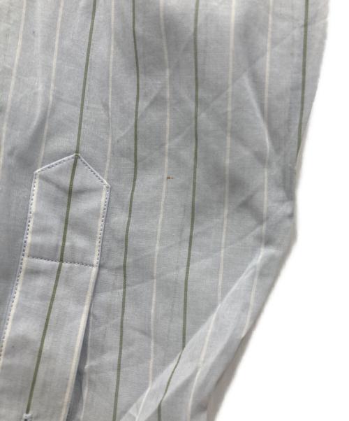 AURALEE（オーラリー）AURALEE (オーラリー) HARD TWIST FINX ORGANDY STRIPE SHIRT スカイブルー サイズ:4の古着・服飾アイテム