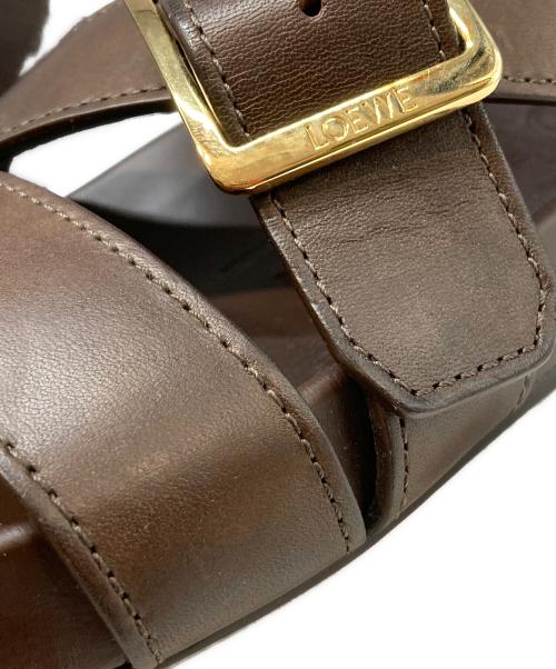 LOEWE（ロエベ）LOEWE (ロエベ) EASE SANDAL BUCKLE ブラウン サイズ:SIZE 42(27cm相当)の古着・服飾アイテム