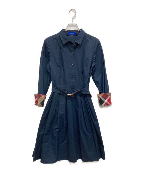 BURBERRY BLUE LABEL（バーバリー ブルー レーベル）BURBERRY BLUE LABEL (バーバリーロンドンブルーレーベル) ワンピース ネイビー サイズ:38 (M)の古着・服飾アイテム
