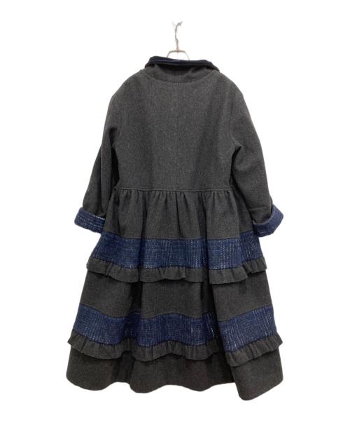 D-due（ディ・ドゥエ）D-DUE (ディ・ドゥエ) ロングコート グレー サイズ:36の古着・服飾アイテム