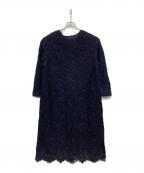 ADOREアドーア）の古着「レースワンピース」｜ネイビー