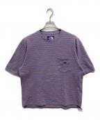 THE NORTHFACE PURPLELABELザ・ノースフェイス パープルレーベル）の古着「Moss Stitch Field Harf sleeve Pocket Tee」｜パープル