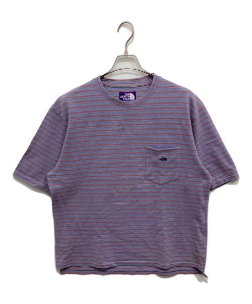 THE NORTHFACE PURPLELABEL（ザ・ノースフェイス パープルレーベル）THE NORTHFACE PURPLELABEL (ザ・ノースフェイス パープルレーベル) Moss Stitch Field Harf sleeve Pocket Tee パープル サイズ:XLの古着・服飾アイテム