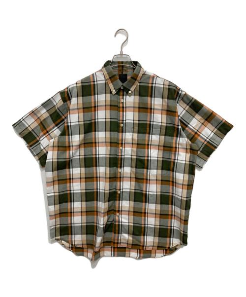 DAIWA PIER39（ダイワ ピア39）DAIWA PIER39 (ダイワ ピア39) Tech Flannel BD S/S オレンジ×グリーン サイズ:Mの古着・服飾アイテム