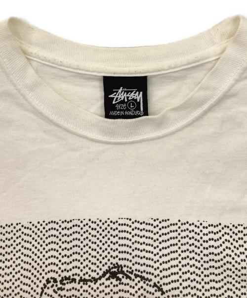 stussy（ステューシー）stussy (ステューシー) DOTS LOOPS TEE ホワイト サイズ:Lの古着・服飾アイテム