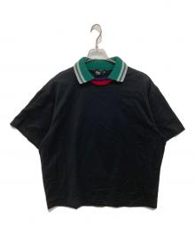 KOLOR（カラー）の古着「襟ニットドッキングTシャツ」｜ブラック