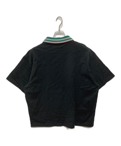 KOLOR（カラー）KOLOR (カラー) 襟ニットドッキングTシャツ ブラック サイズ:3の古着・服飾アイテム