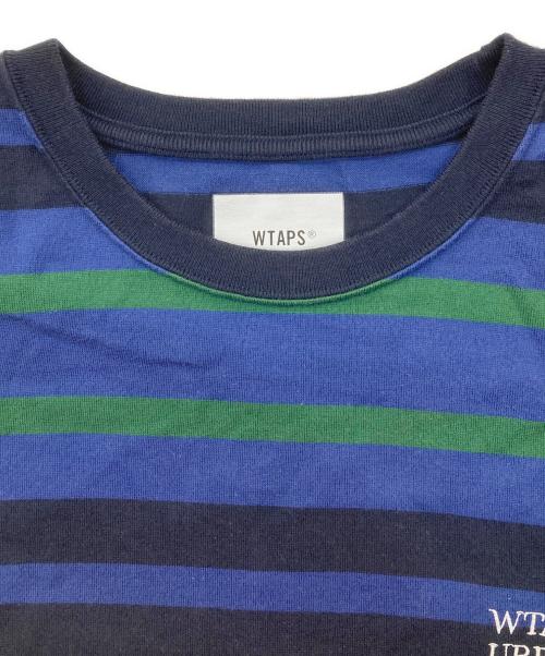 WTAPS（ダブルタップス）WTAPS (ダブルタップス) ボーダーTシャツ ネイビー×グリーン サイズ:SIZE X04の古着・服飾アイテム