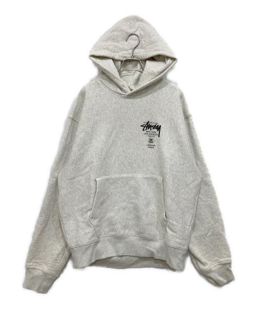 stussy（ステューシー）stussy (ステューシー) ロゴパーカー グレー サイズ:XLの古着・服飾アイテム