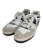 NEW BALANCEニューバランス）の古着「ローカットスニーカー」｜ホワイト×ネイビー