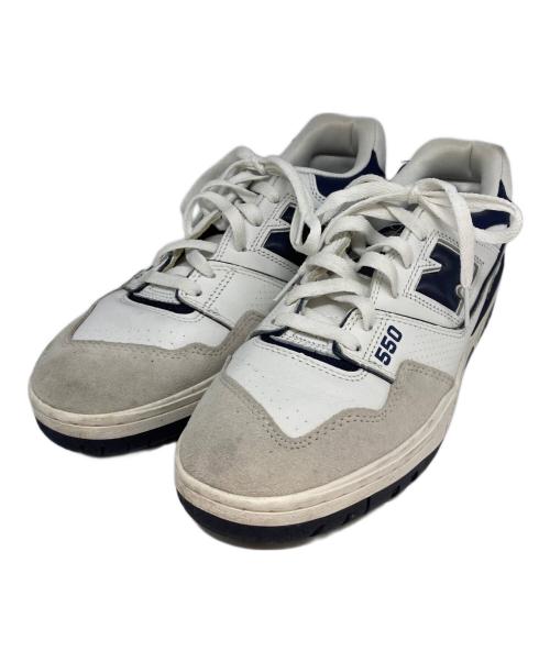 NEW BALANCE（ニューバランス）NEW BALANCE (ニューバランス) ローカットスニーカー ホワイト×ネイビー サイズ:28の古着・服飾アイテム