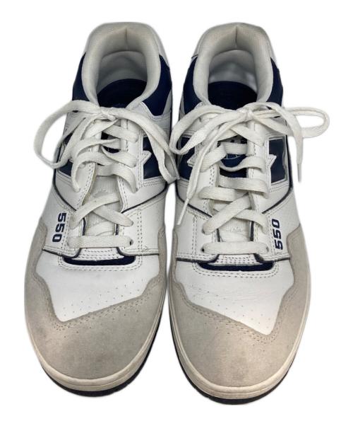 NEW BALANCE（ニューバランス）NEW BALANCE (ニューバランス) ローカットスニーカー ホワイト×ネイビー サイズ:28の古着・服飾アイテム