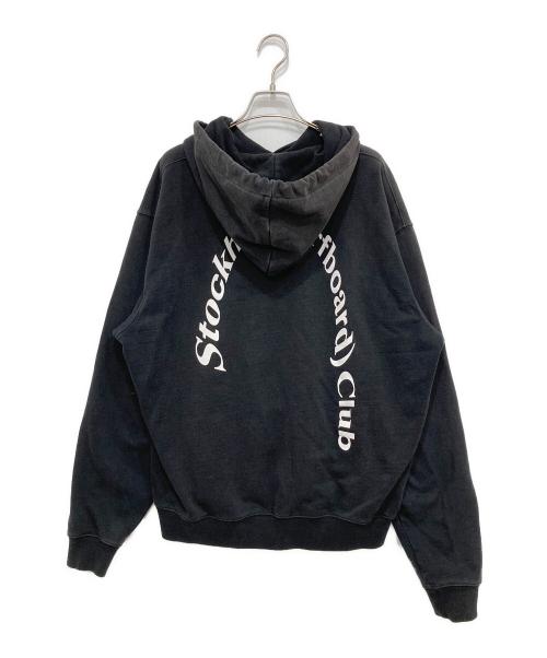 Stockholm Surfboard Club（ストックホルム サーフボード クラブ）Stockholm Surfboard Club (ストックホルム サーフボード クラブ) Back Print Hoodie ブラック サイズ:Lの古着・服飾アイテム