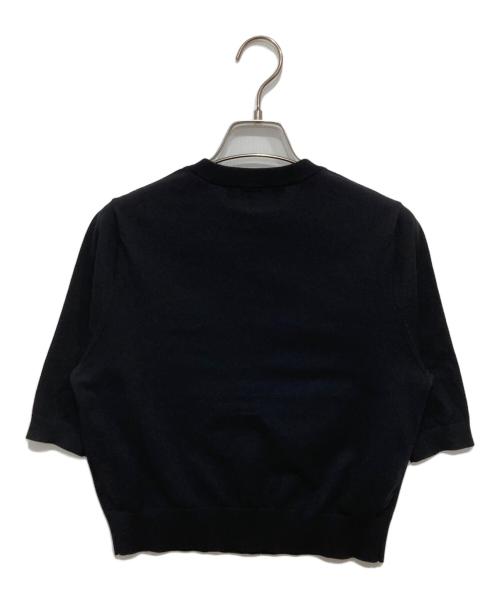 CABAN（キャバン）CABAN (キャバン) ファインポリエステル ハーフスリーブポケットカーディガン ブラック サイズ:Sの古着・服飾アイテム