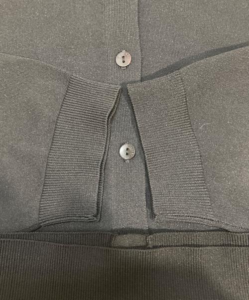 CABAN（キャバン）CABAN (キャバン) ファインポリエステル ハーフスリーブポケットカーディガン ブラック サイズ:Sの古着・服飾アイテム