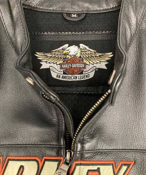 HARLEY-DAVIDSON（ハーレーダビッドソン）HARLEY-DAVIDSON (ハーレーダビッドソン) シングルライダースジャケット ブラック サイズ:Mの古着・服飾アイテム