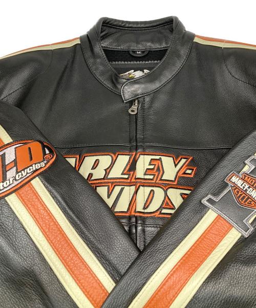 HARLEY-DAVIDSON（ハーレーダビッドソン）HARLEY-DAVIDSON (ハーレーダビッドソン) シングルライダースジャケット ブラック サイズ:Mの古着・服飾アイテム