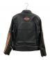 HARLEY-DAVIDSON (ハーレーダビッドソン) シングルライダースジャケット ブラック サイズ:M：18000円