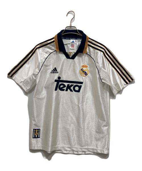 adidas（アディダス）adidas (アディダス) レアル・マドリード 99/00 ホームユニフォーム ホワイト サイズ:Mの古着・服飾アイテム