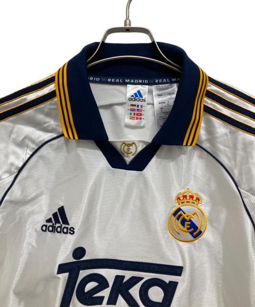 adidas（アディダス）adidas (アディダス) レアル・マドリード 99/00 ホームユニフォーム ホワイト サイズ:Mの古着・服飾アイテム