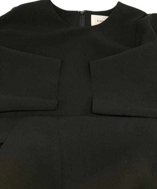 ENFOLD（エンフォルド）ENFOLD (エンフォルド) デザインカットソー ブラック サイズ:Mの古着・服飾アイテム