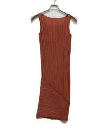 ISSEY MIYAKE（イッセイミヤケ）の古着「プリーツワンピース」｜ブラウン