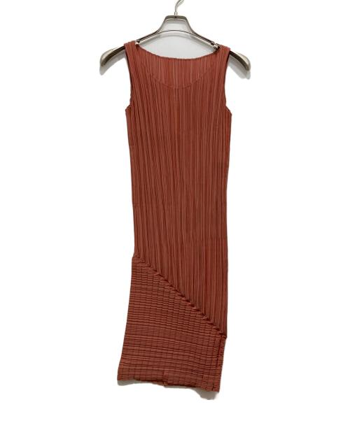 ISSEY MIYAKE（イッセイミヤケ）ISSEY MIYAKE (イッセイミヤケ) プリーツワンピース ブラウン サイズ:Mの古着・服飾アイテム